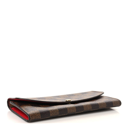 Louis Vuitton Damier Ebene Emilie Wallet Red 4 of 6