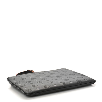 MCM Calfskin Monogram Klara Crossbody Pouch Black 4 of 8
