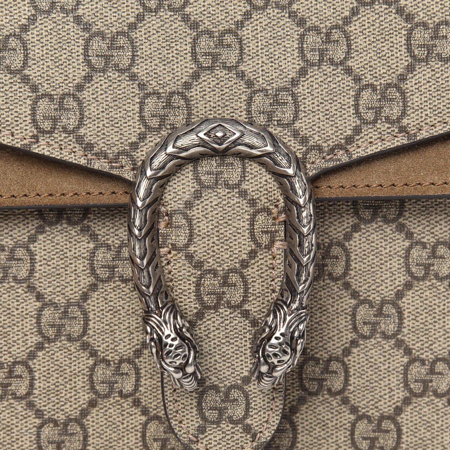 Gucci GG Supreme Monogram Mini Dionysus Shoulder Bag Taupe 9 of 13