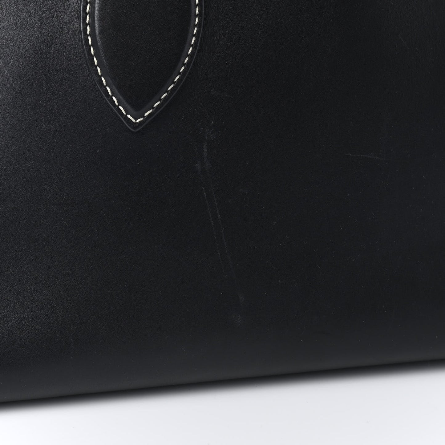 Natural Calfskin Bowling Bag Black