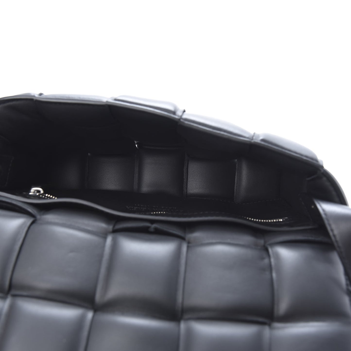 Nappa Maxi Intreccio Padded Cassette Crossbody Bag Black