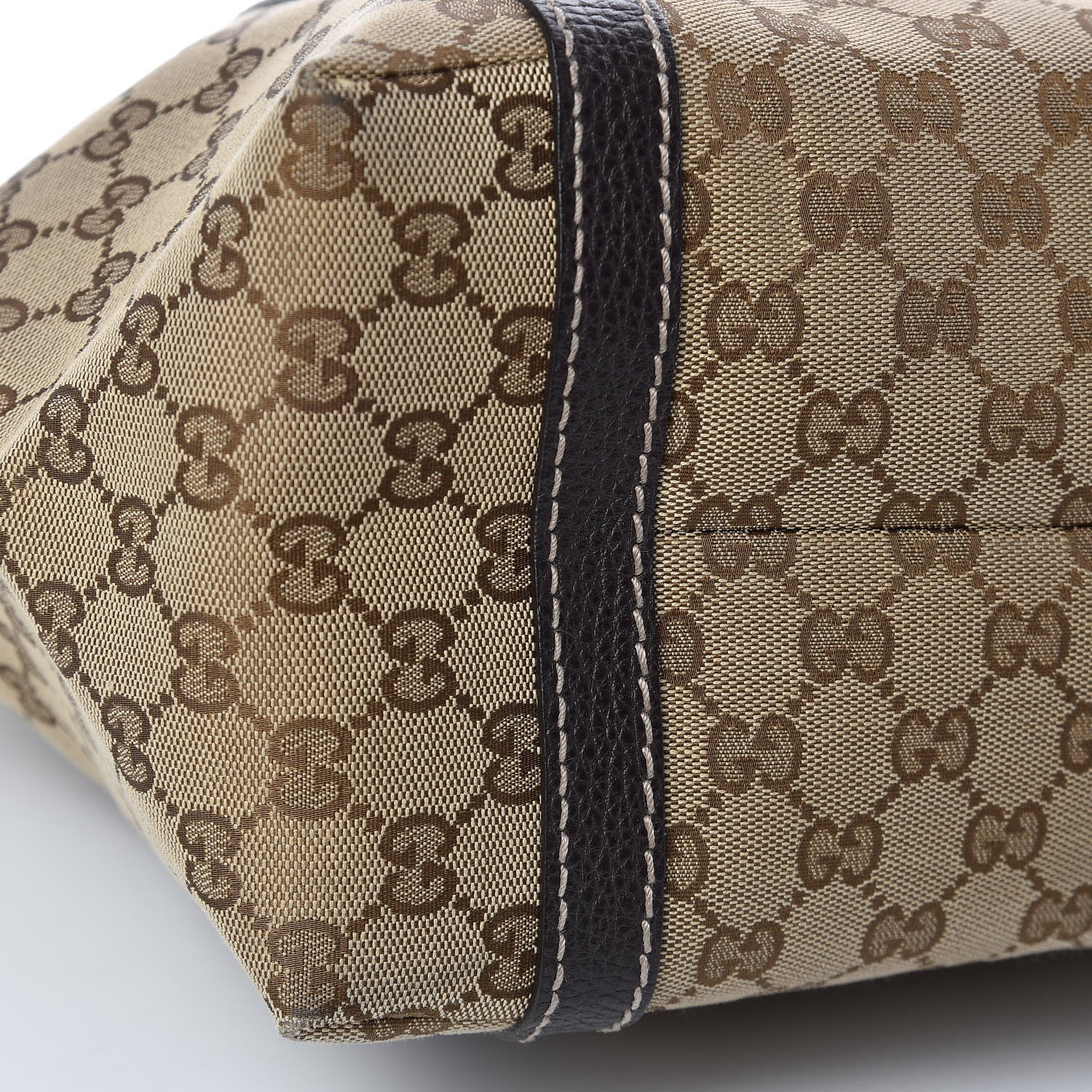 Gucci Monogram New Ladies Web Tote Dark Brown 9 of 10