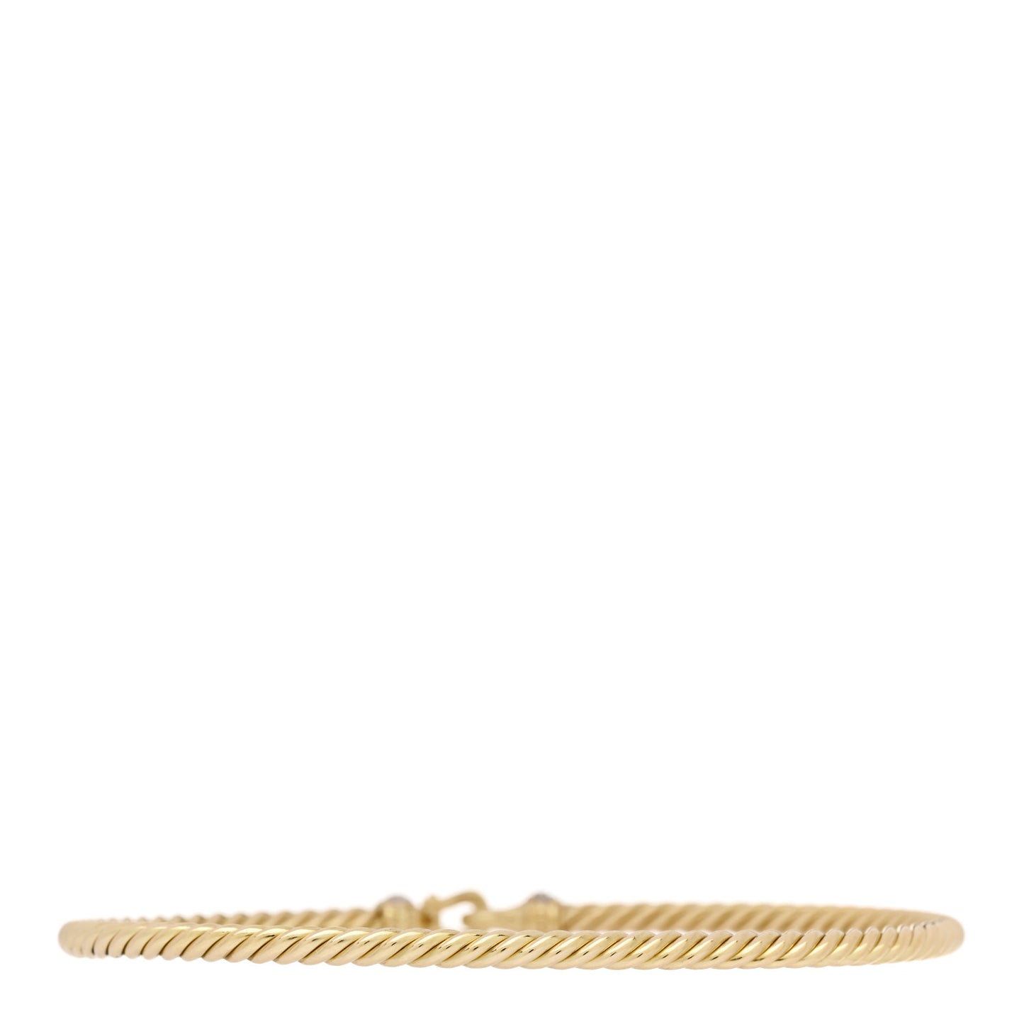 18K Yellow Gold Diamond 2.6mm Cable Collectibles Buckle Bracelet