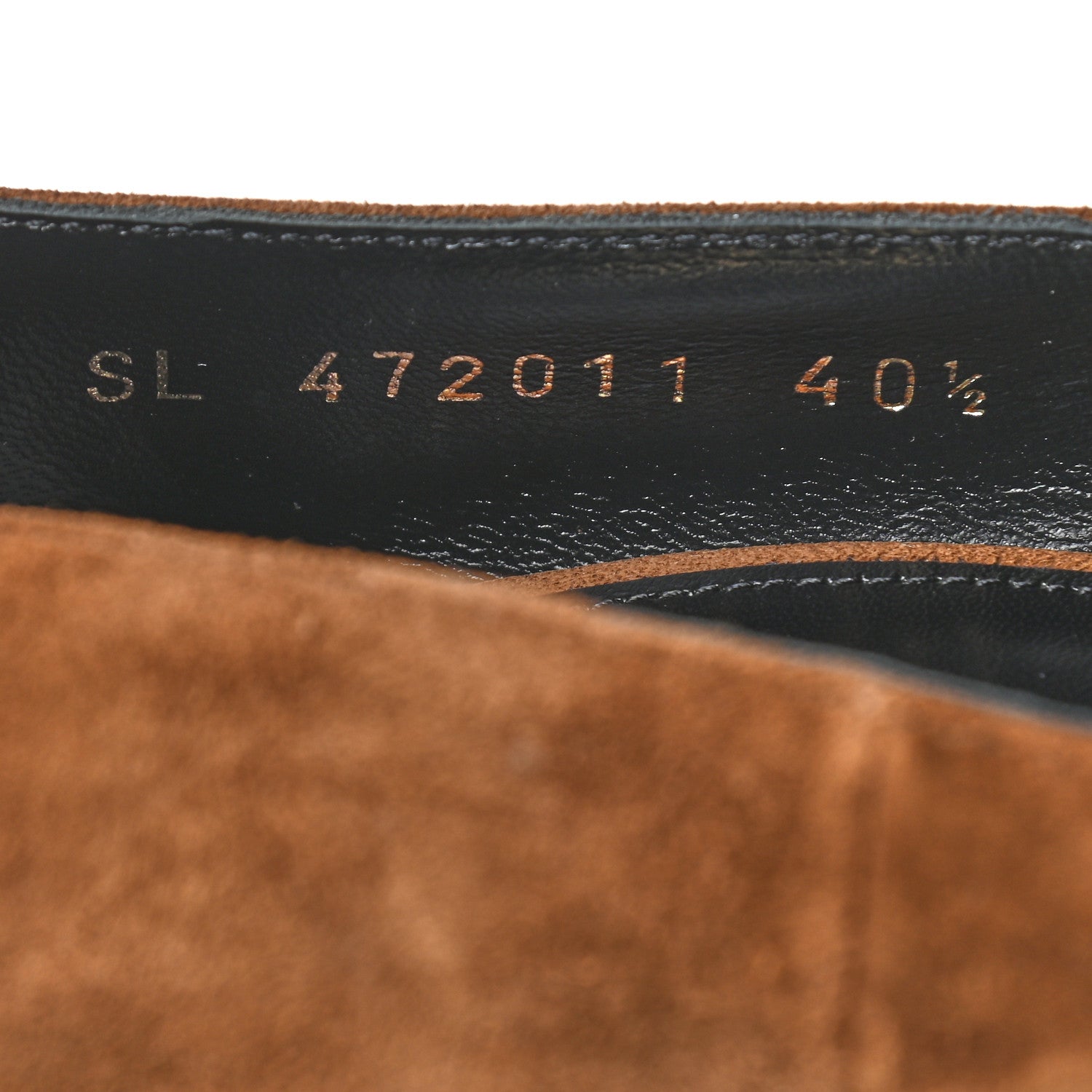Saint Laurent Suede Calfskin Opyum 110 Pumps 40.5 Cachemere Gold 8 of 8