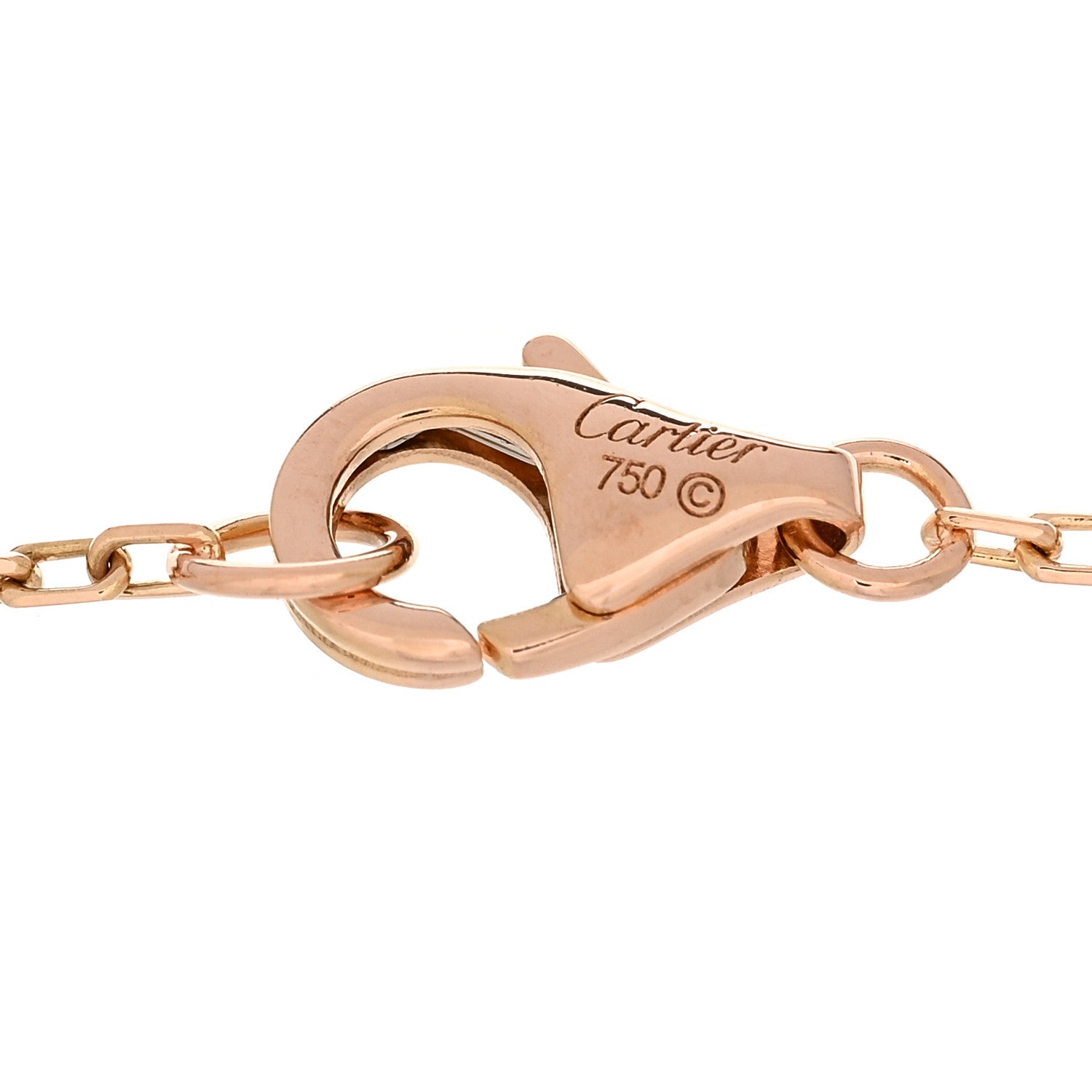 Cartier 18K Pink Yellow White Gold Trinity Heart Bracelet 3 of 3