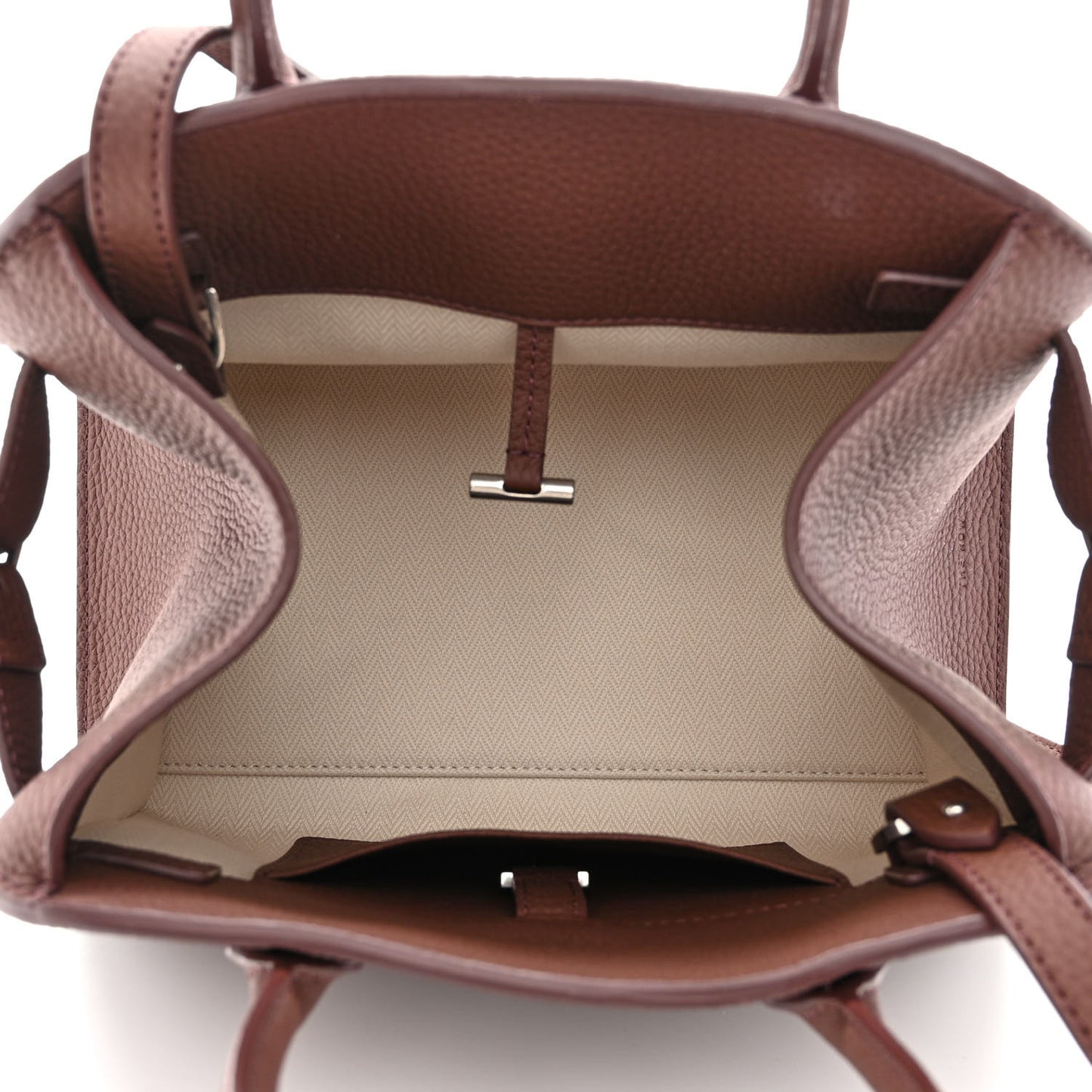 Grained Calfskin Soft Margaux 10 Bag Dark Mocha
