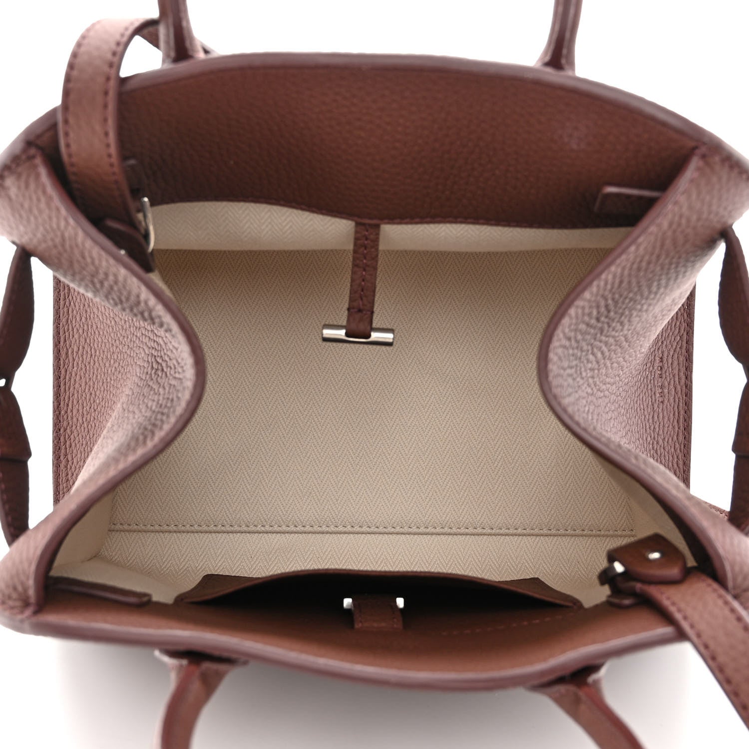 The Row Grained Calfskin Soft Margaux 10 Bag Dark Mocha 5 of 9