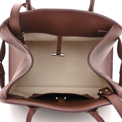 The Row Grained Calfskin Soft Margaux 10 Bag Dark Mocha 5 of 9