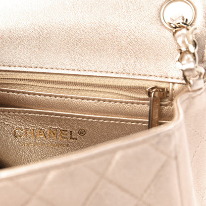 Chanel Metallic Lambskin Quilted Mini Square Flap Gold 6 of 10