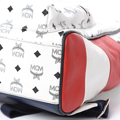 MCM Visetos Medium Stark Backpack White Red 8 of 21