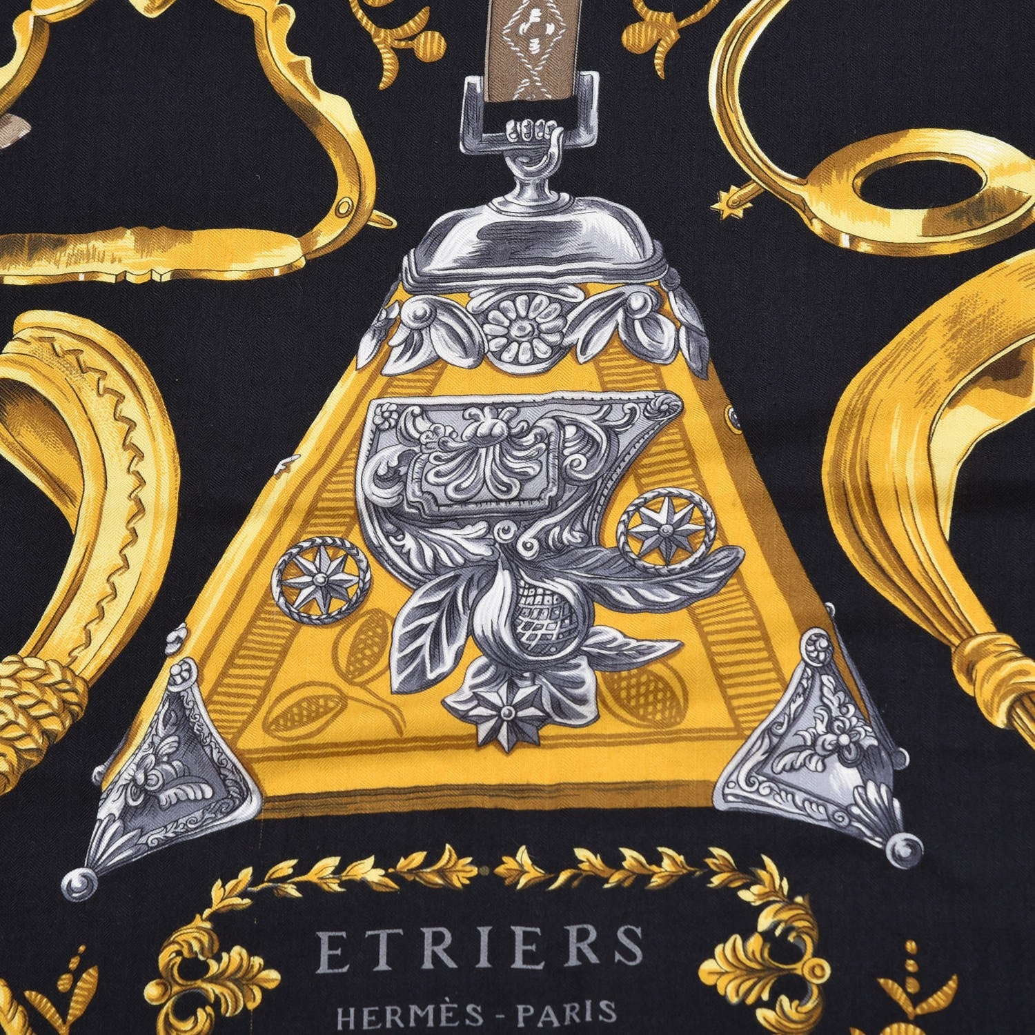 Hermes Cashmere Silk Etriers Shawl 140 8 of 11