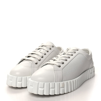 Hermes Calfskin Perforated Calfskin Cross Sneakers 39 White 3 of 8