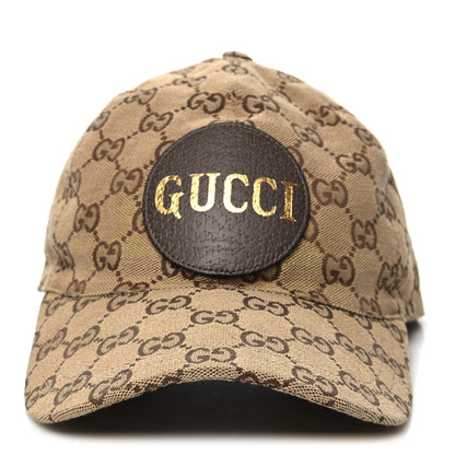 Gucci Monogram Textured Dollar Calfskin Zeno Baseball Hat L Beige 3 of 9
