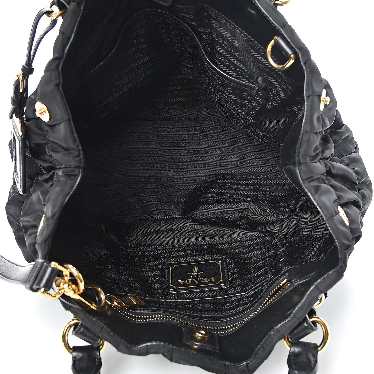 Tessuto Nylon Gaufre Tote Black