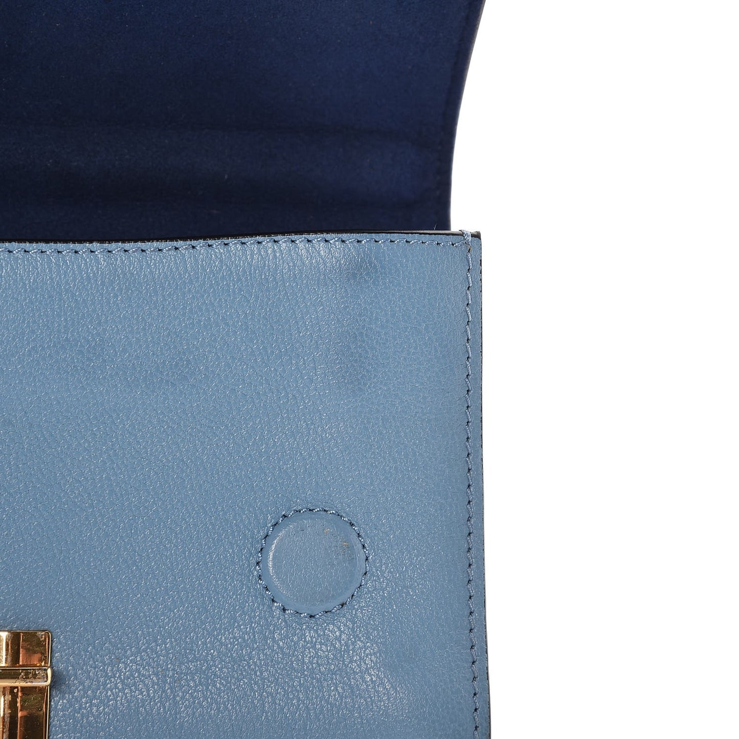 Goatskin Bandoliera Madras Bi-Color Shoulder Bag Cobalto Astrale