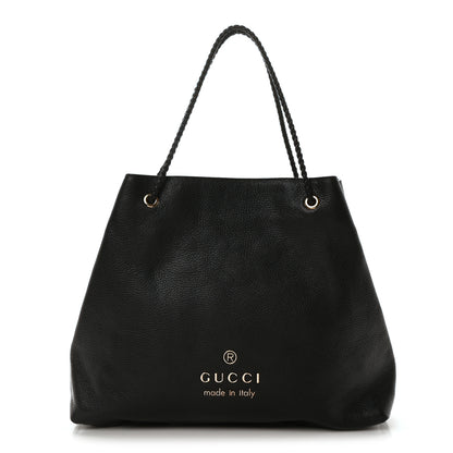 Gucci Calfskin Large Gifford Braided Handle Tote Black 1 of 10