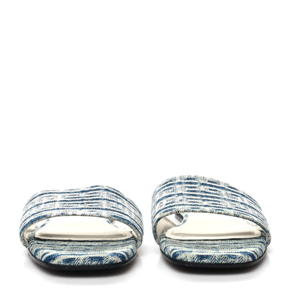 Givenchy Jacquard 4G Logo Mule Slide Sandals 36.5 Denim Blue 2 of 8