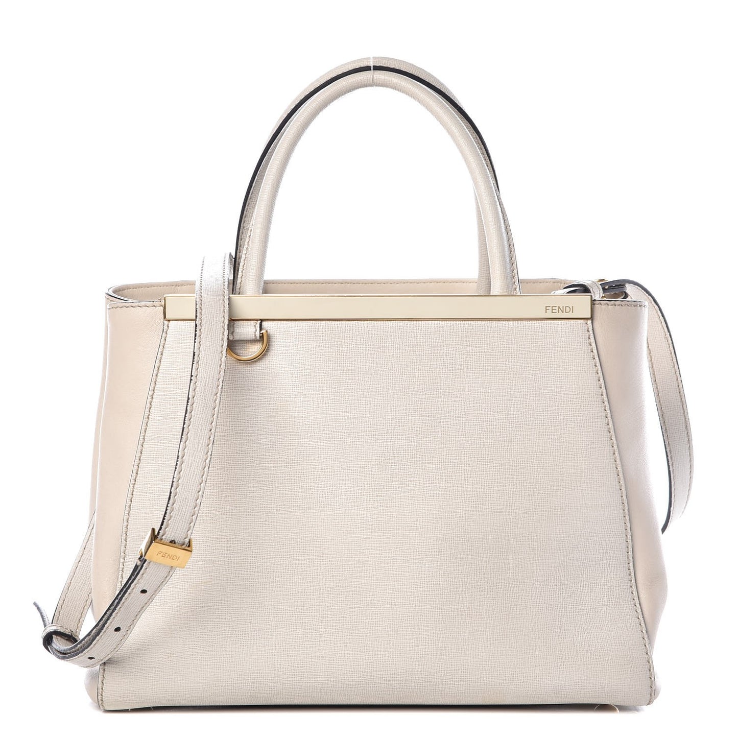 Vitello Elite Flamingo Petite 2Jours Tote Latte Bianco