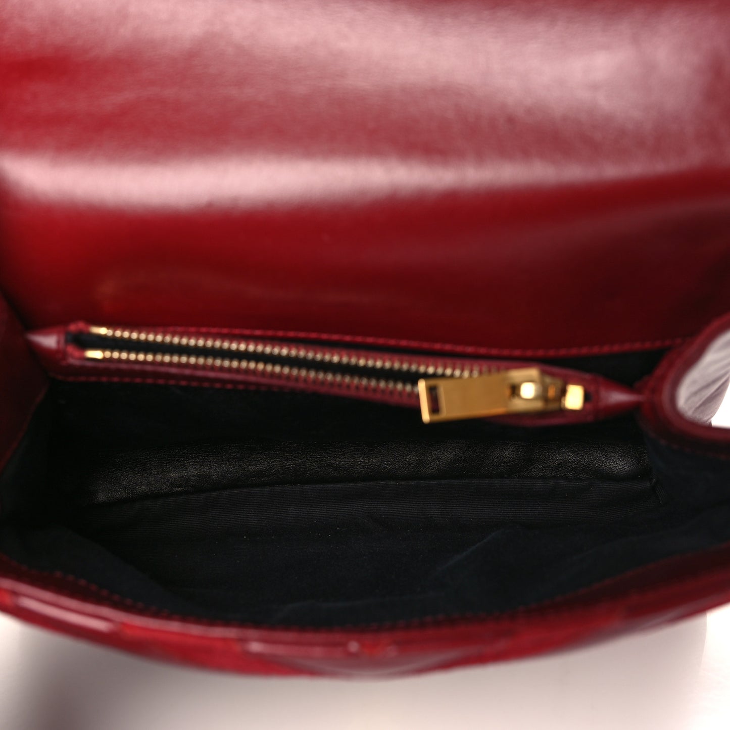 Calfskin Suede Matelasse Chevron Medium Monogram College Bag Burgundy