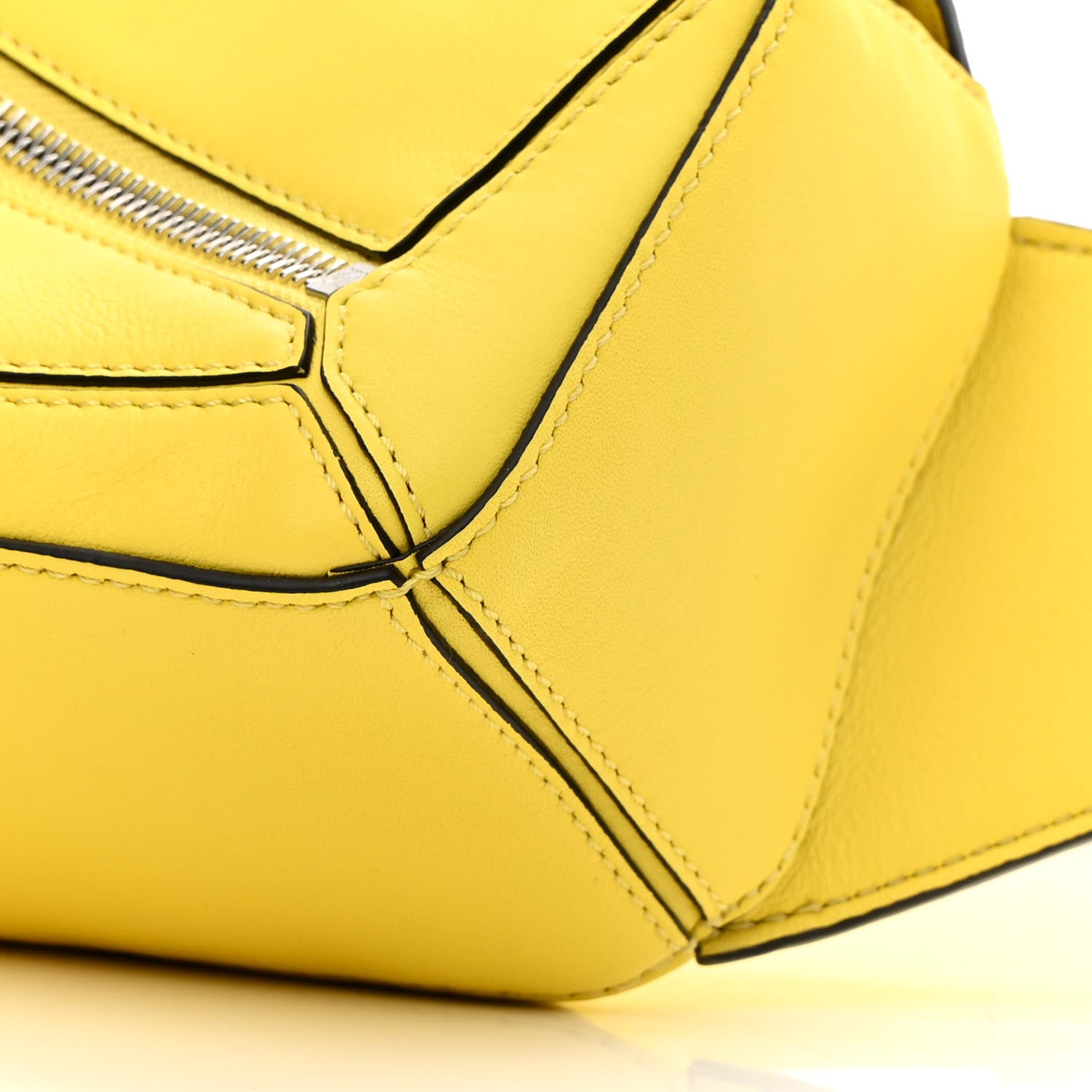 Loewe Calfskin Mini Puzzle Bumbag Lemon 8 of 9