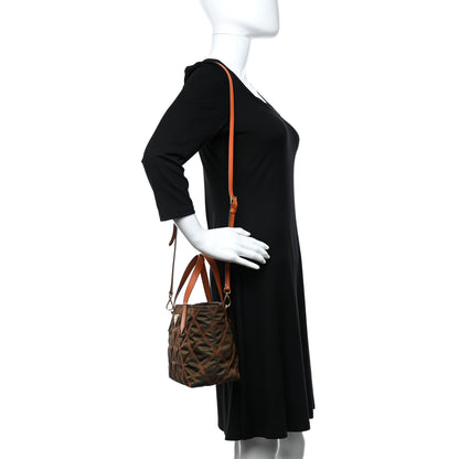Prada Nylon Tessuto Impuntu Quilted Shopper Tote Brown Orange 2 of 8