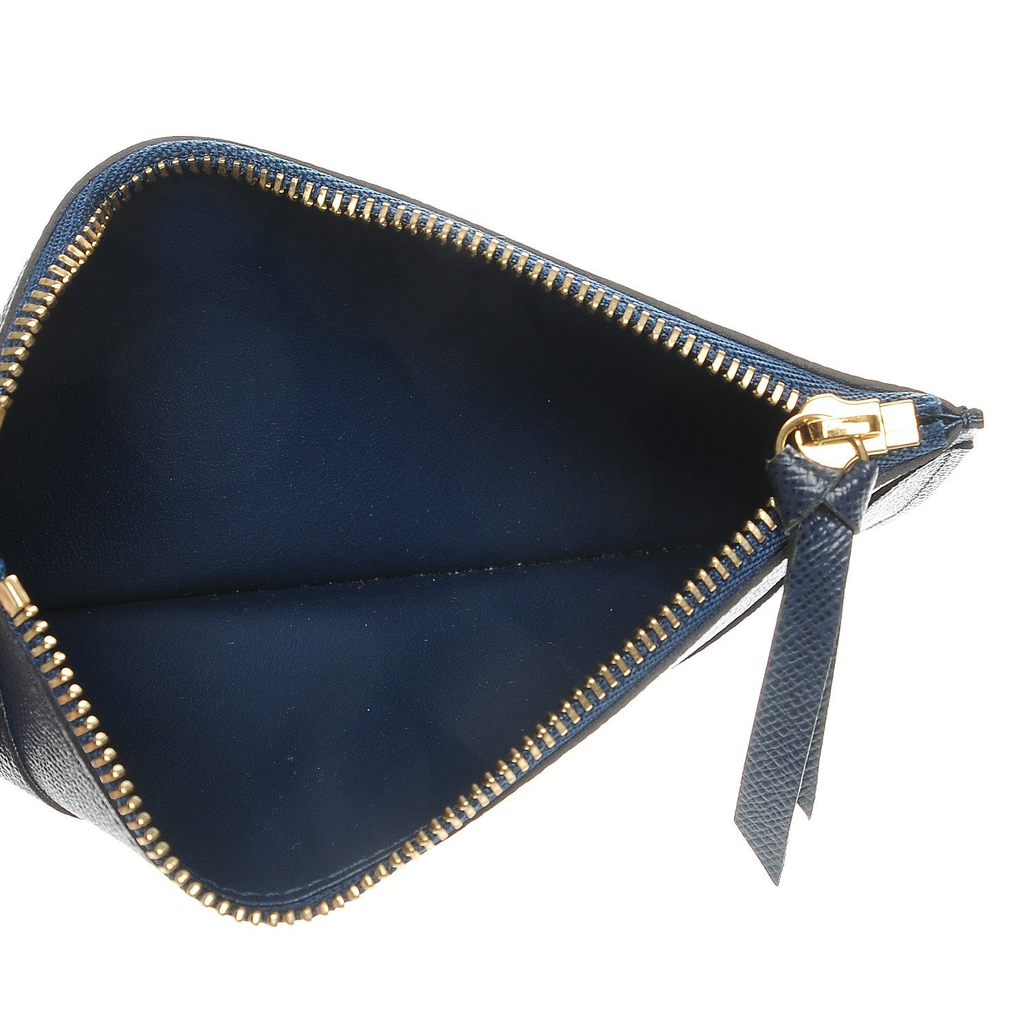 Louis Vuitton Calfskin Jeanne Wallet Zippered Insert Dark Blue 5 of 7