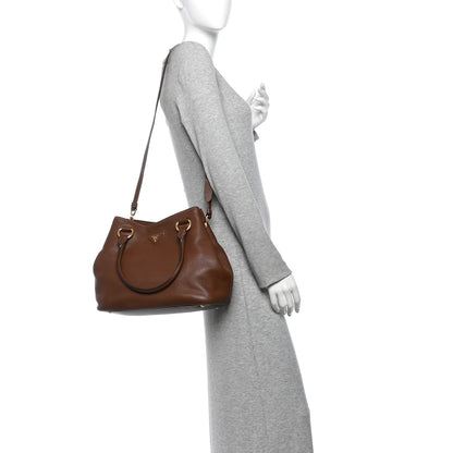 Prada Vitello Daino Tote Palissandro 2 of 11