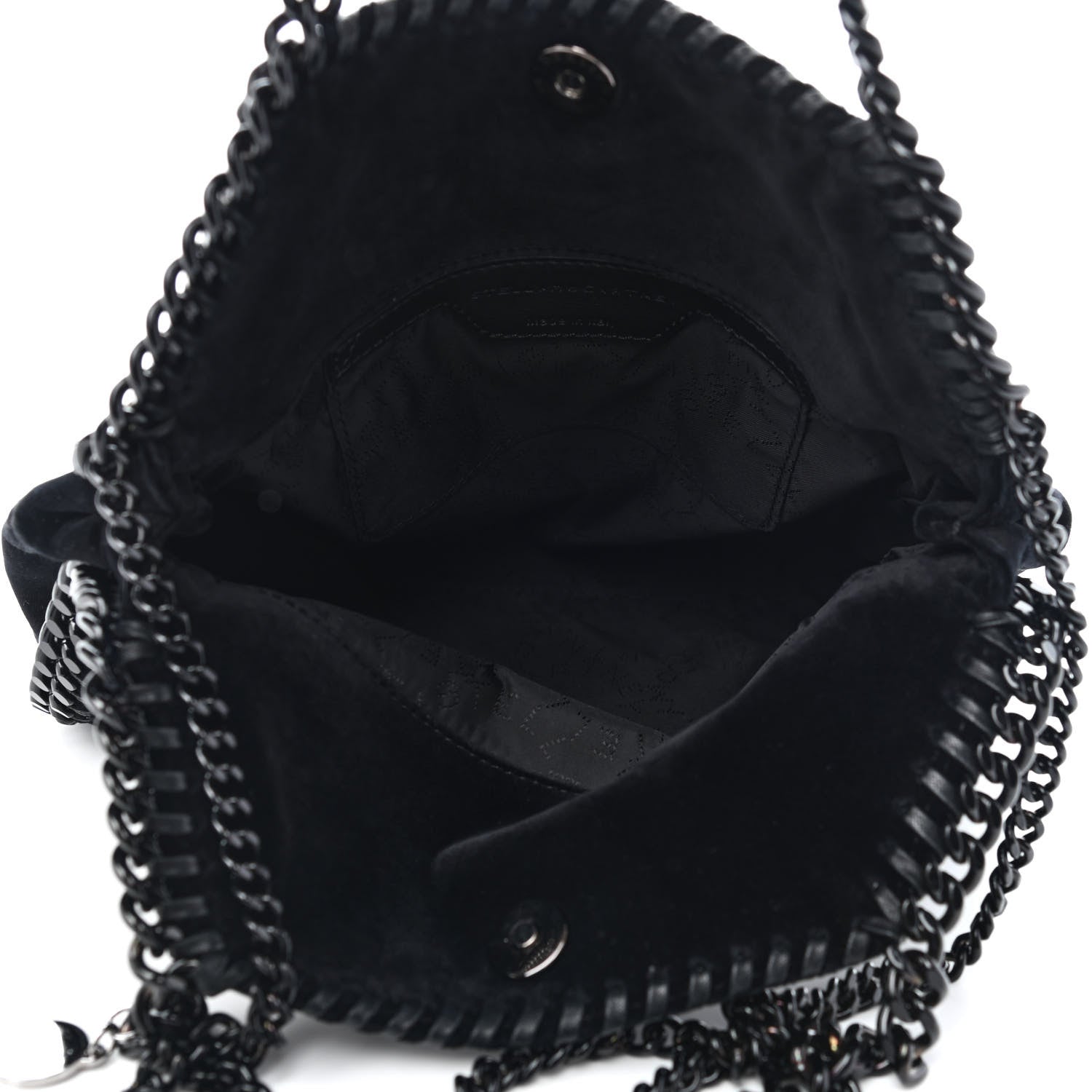 Stella McCartney Velvet Mini Falabella Fold Over Tote Black 5 of 9