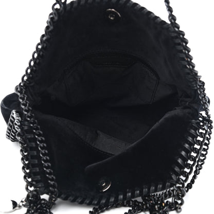 Stella McCartney Velvet Mini Falabella Fold Over Tote Black 5 of 9