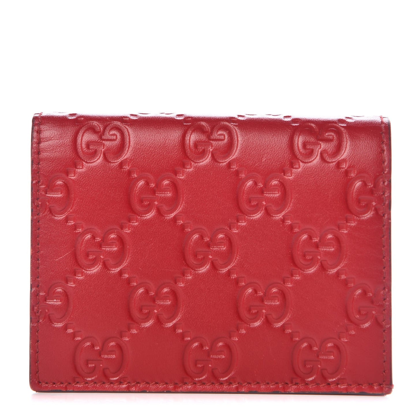 Guccissima Card Case Wallet Red