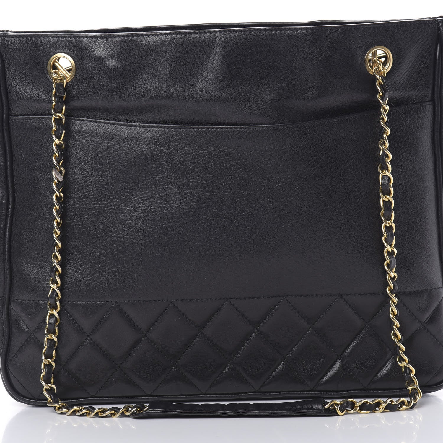 Chanel Lambskin Shopping Tote Black 8 of 13