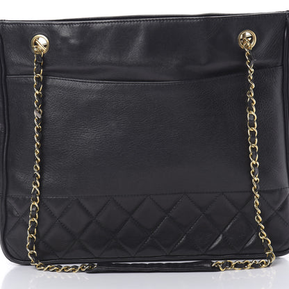 Chanel Lambskin Shopping Tote Black 8 of 13
