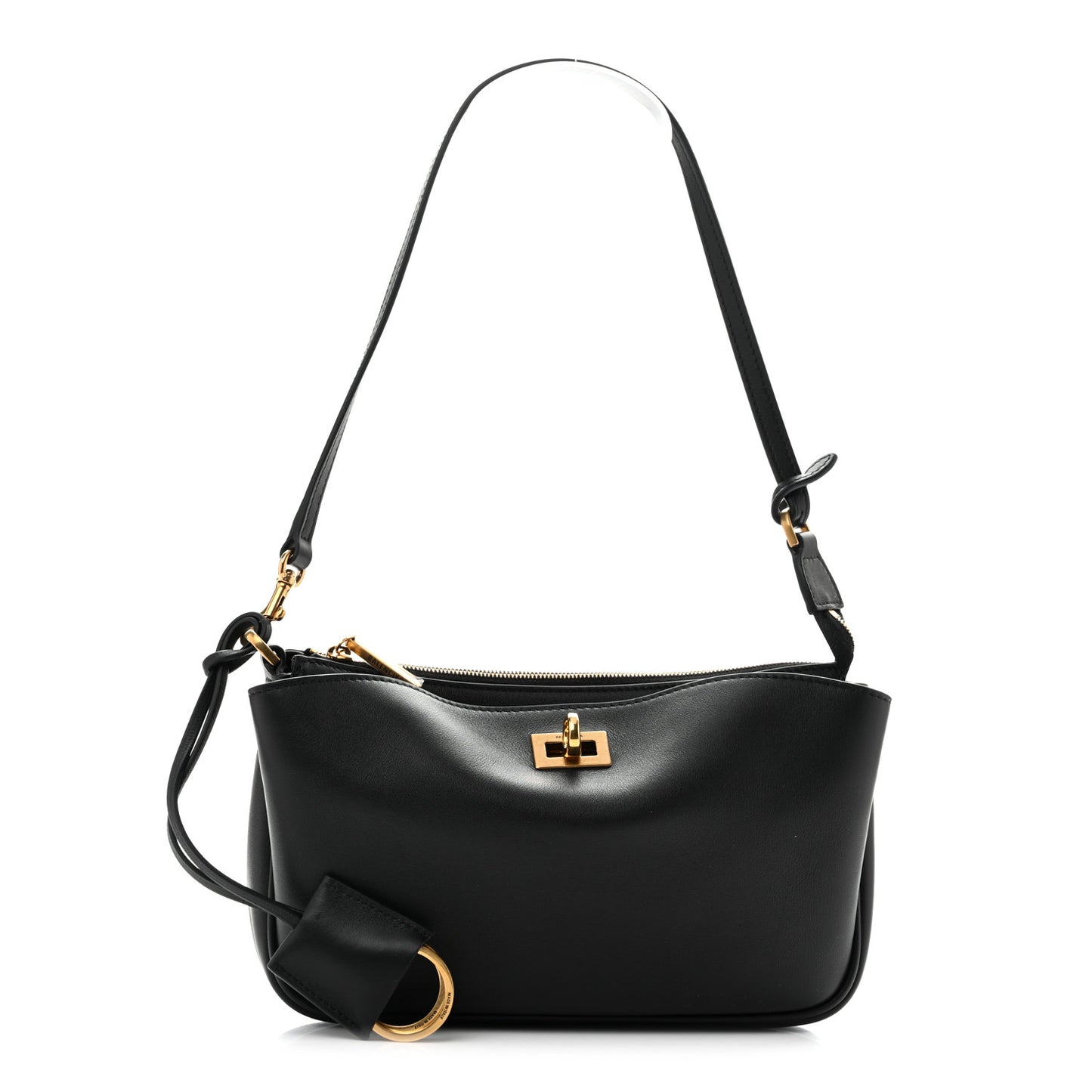 Natural Smooth Calfskin Rodeo Sling Pochette Black