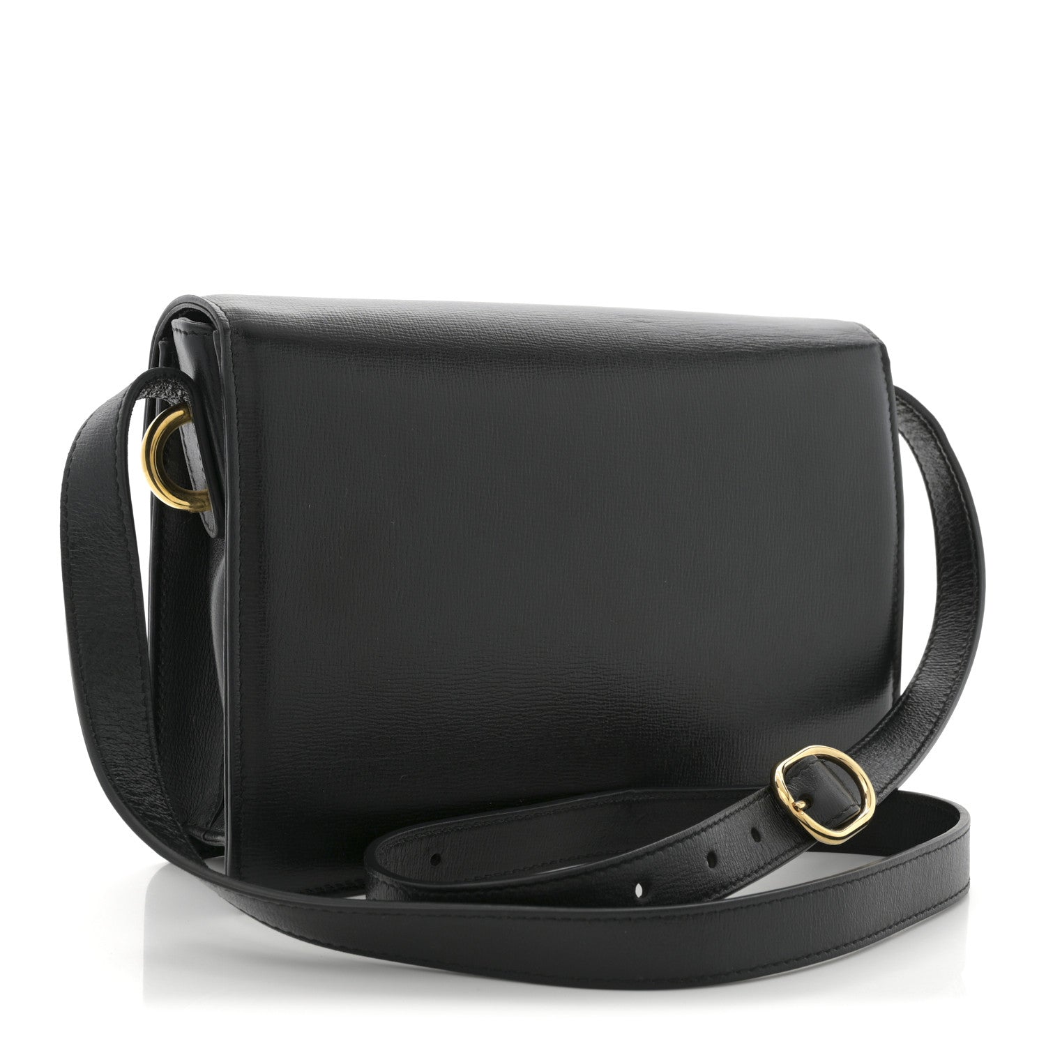 Gucci Textured Calfskin Small Torchon GG Ring Shoulder Bag Black 3 of 12