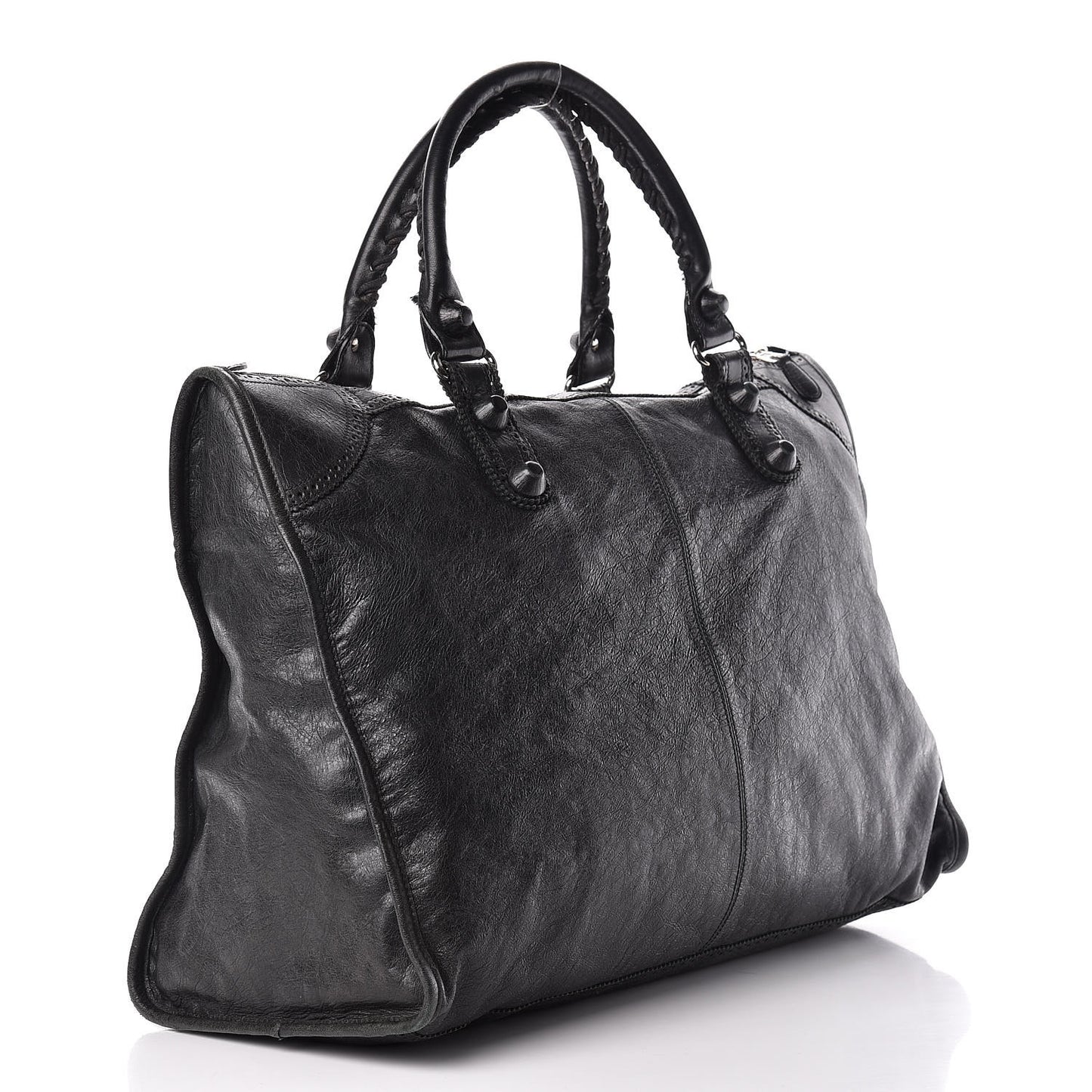 Agneau Giant Brogues Hardware Weekender Black