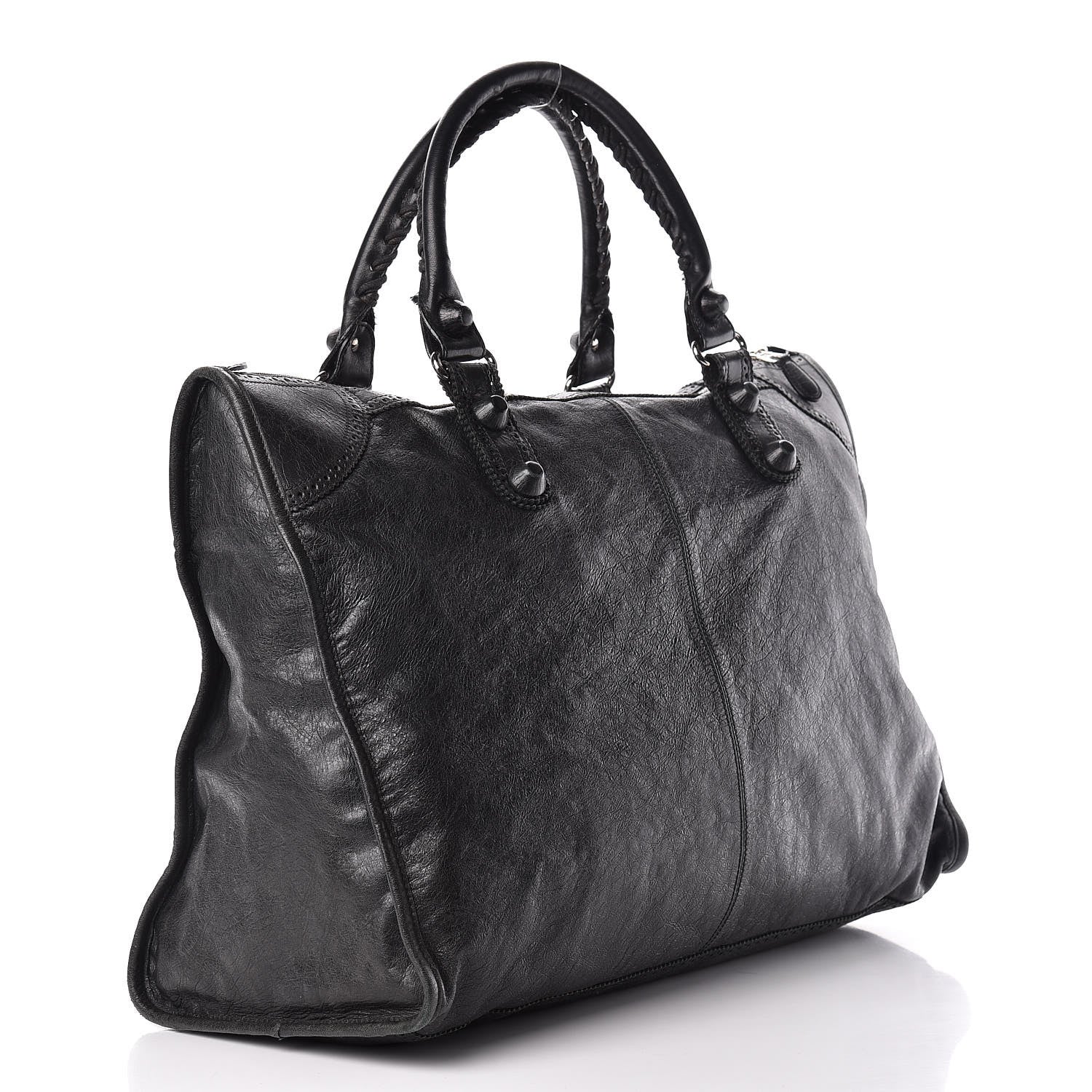 Balenciaga Agneau Giant Brogues Hardware Weekender Black 3 of 20