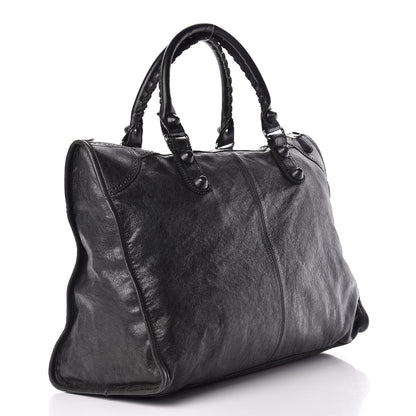 Balenciaga Agneau Giant Brogues Hardware Weekender Black 3 of 20