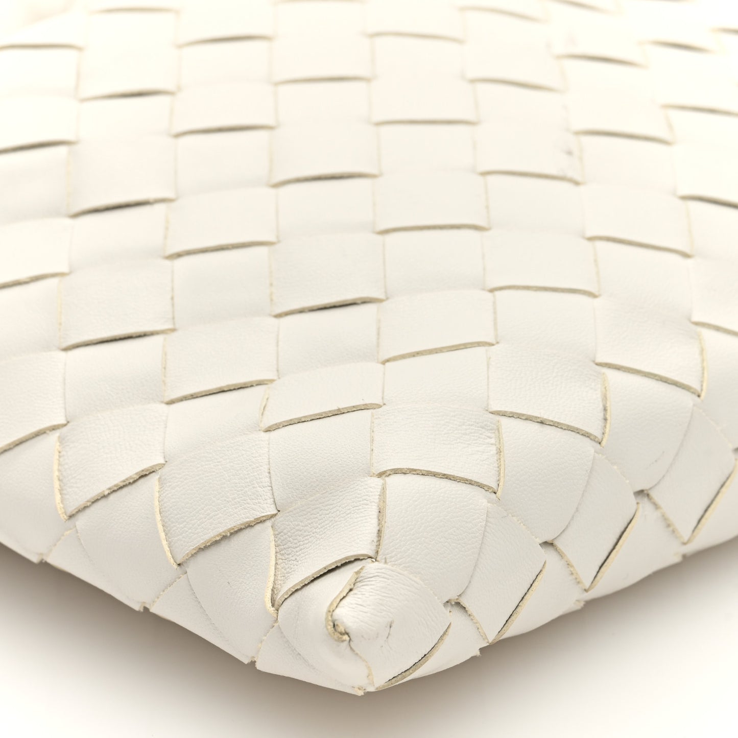 Calfskin Intrecciato Mini Hop White