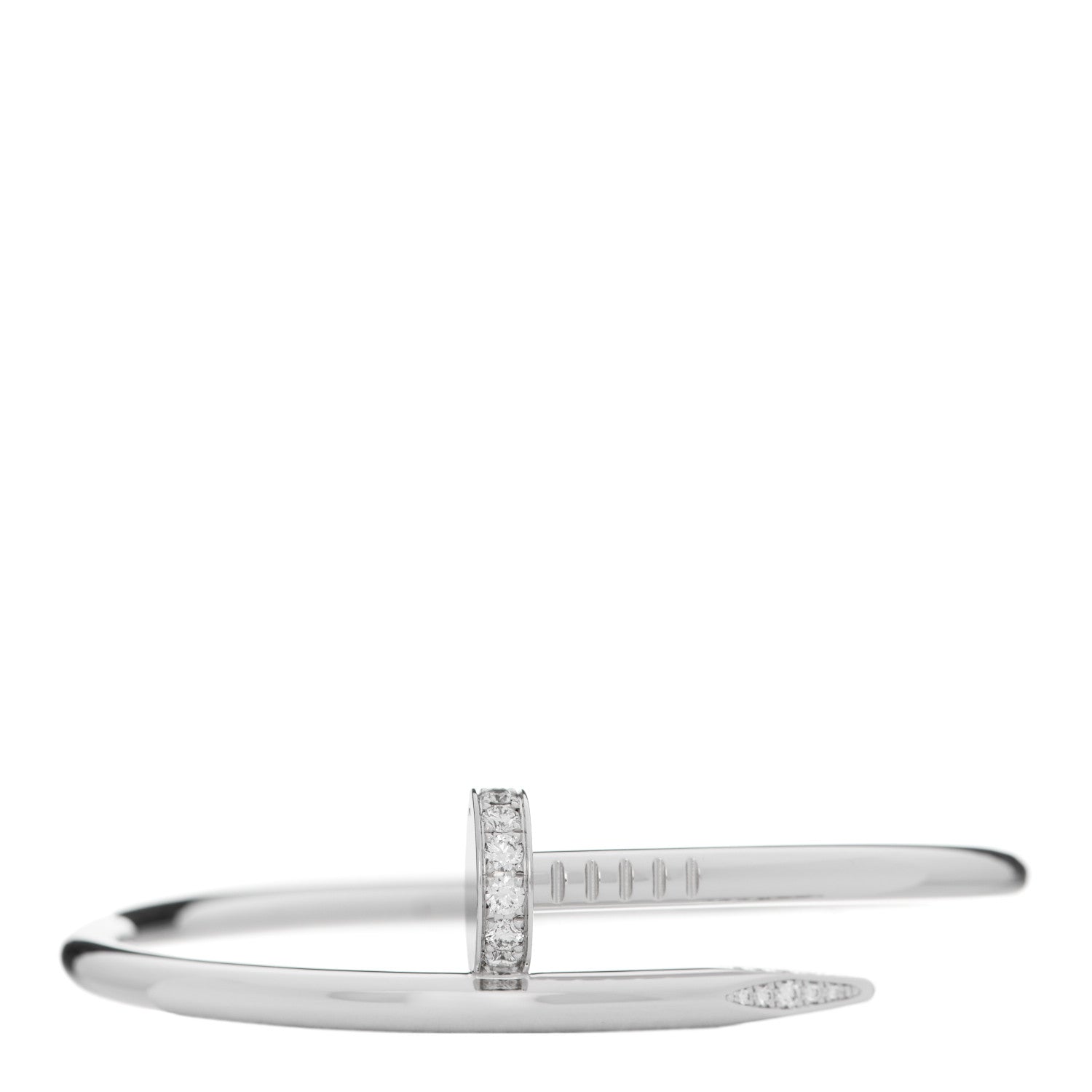 Cartier 18K White Gold Diamond Juste Un Clou Bracelet 15 1 of 4