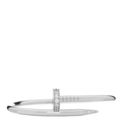 Cartier 18K White Gold Diamond Juste Un Clou Bracelet 15 1 of 4