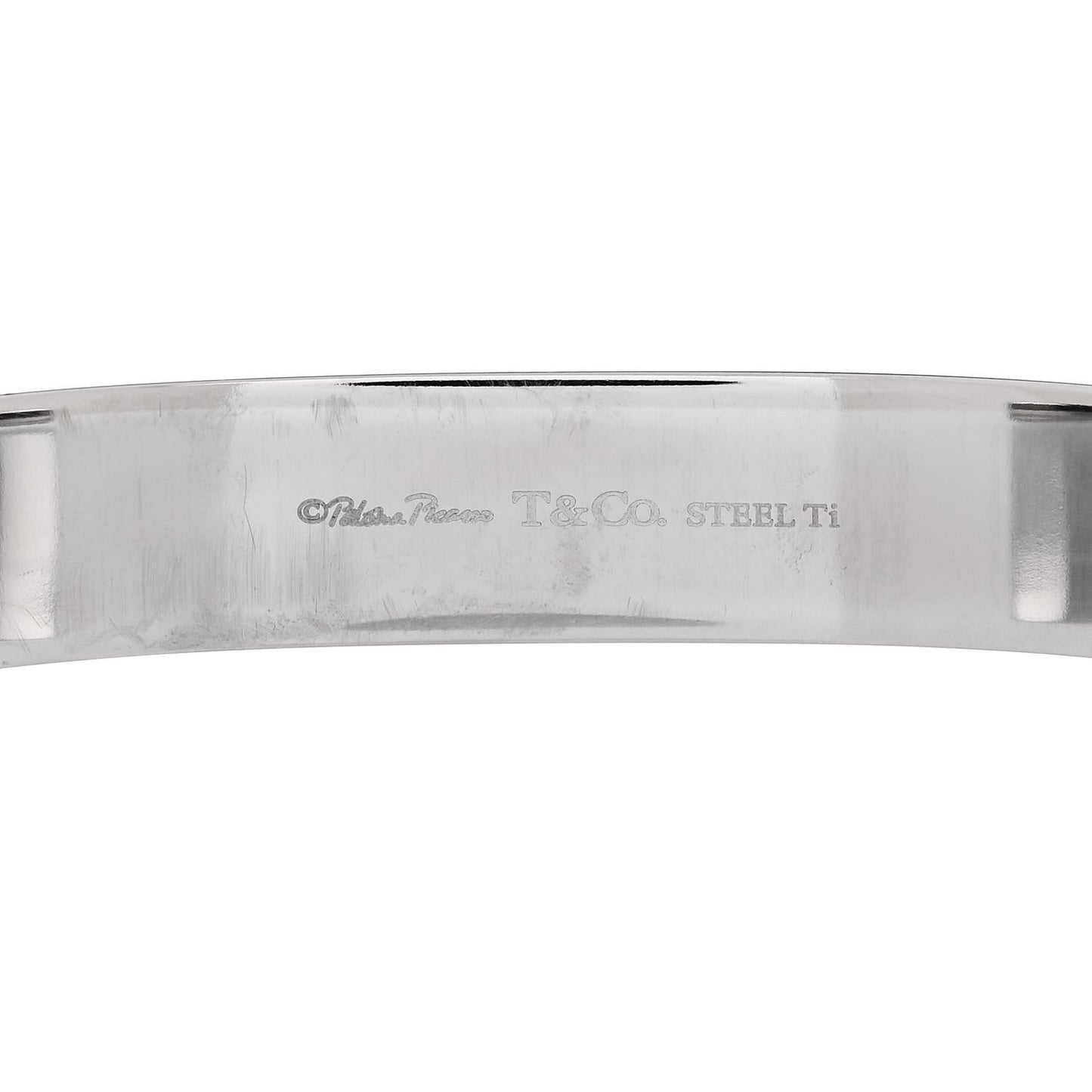 Stainless Steel Titanium Paloma Picasso Caliper Cuff Bracelet
