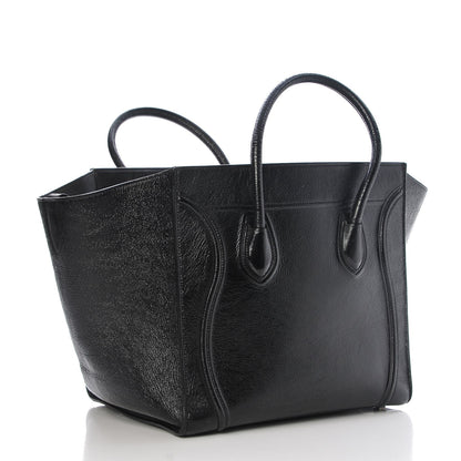 Celine Shiny Goatskin Medium Phantom Luggage Black 3 of 12