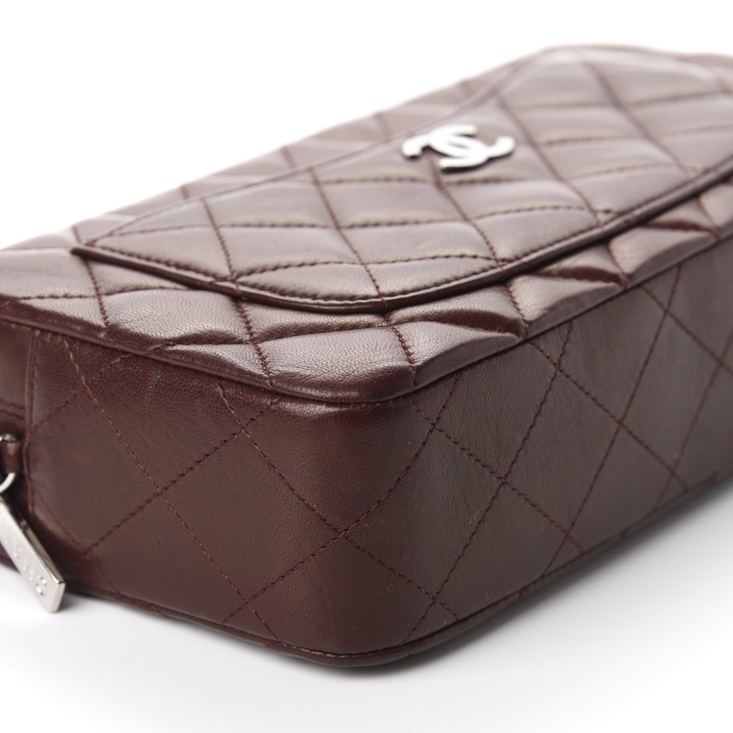 Chanel Lambskin Quilted Timeless Camera Case Brown 6 of 10