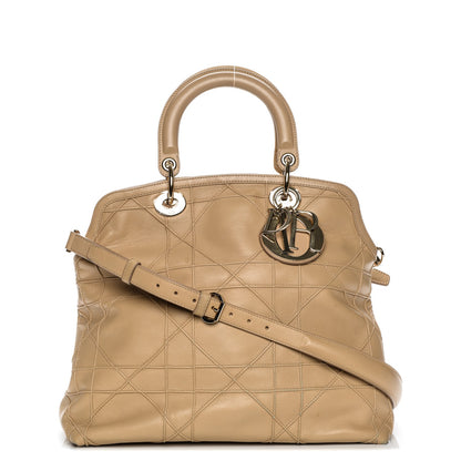 Christian Dior Lambskin Cannage Medium Granville Tote Beige 1 of 10