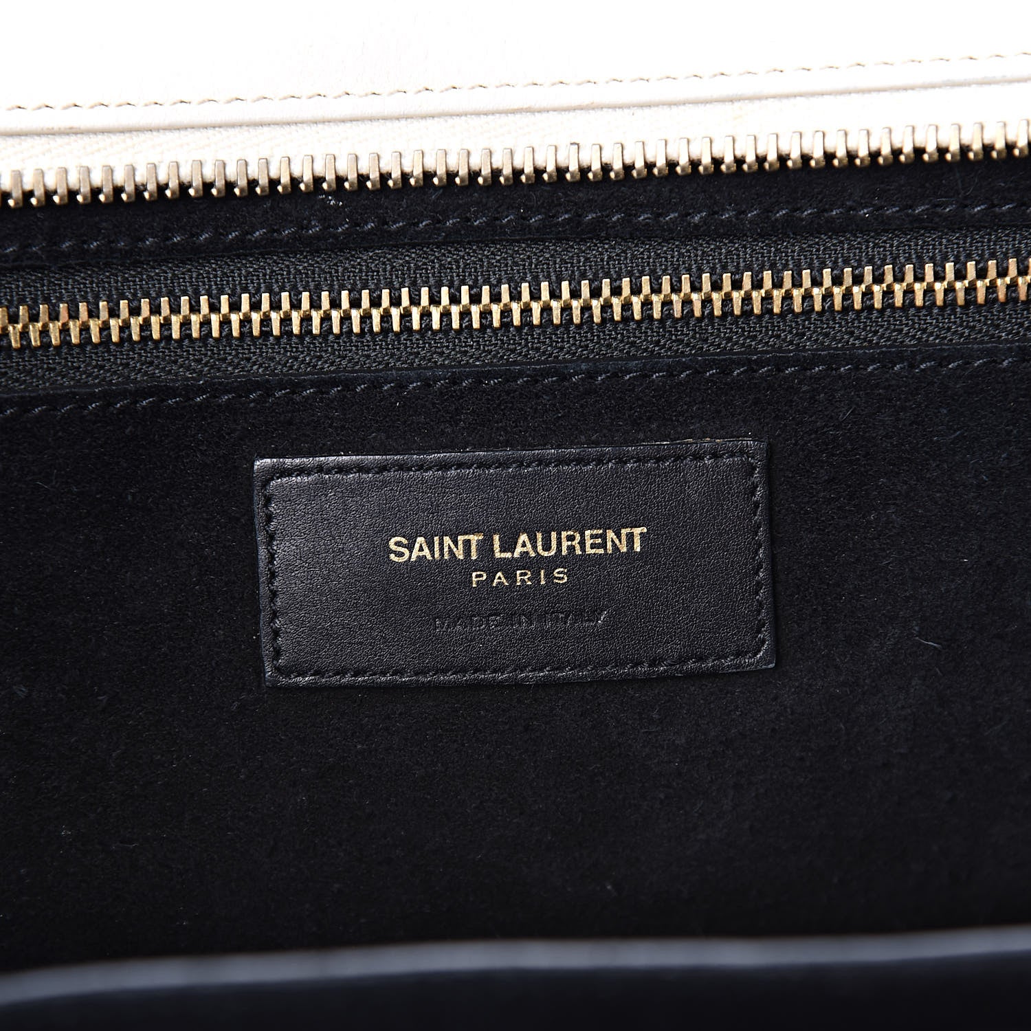 Saint Laurent Calfskin Small Cabas Rive Gauche Bag Black Red Yellow White 6 of 14