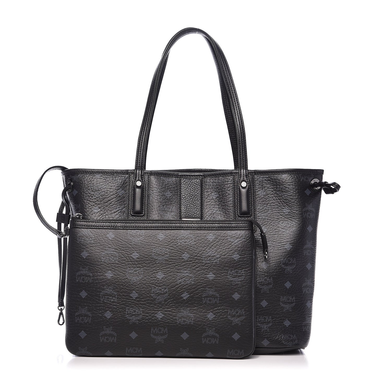 Visetos Medium Liz Reversible Shopper Tote Black