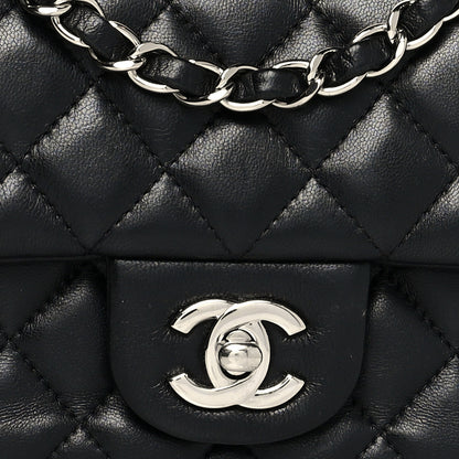 Chanel Lambskin Quilted Mini Rectangular Flap Black 8 of 11