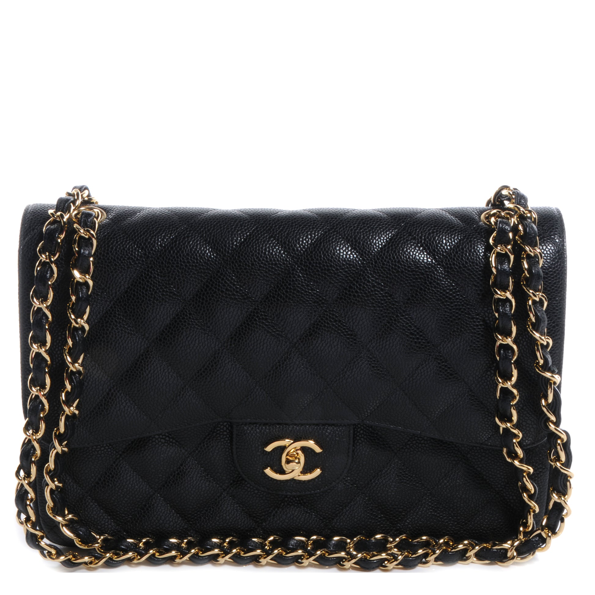 Chanel Caviar Quilted Jumbo Double Flap Black 1 of 9