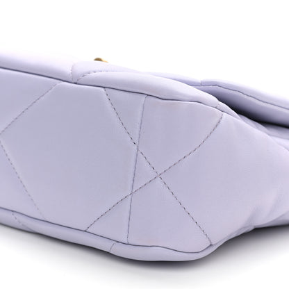 Chanel Lambskin Quilted Medium Chanel 19 Flap Light Purple 9 of 9