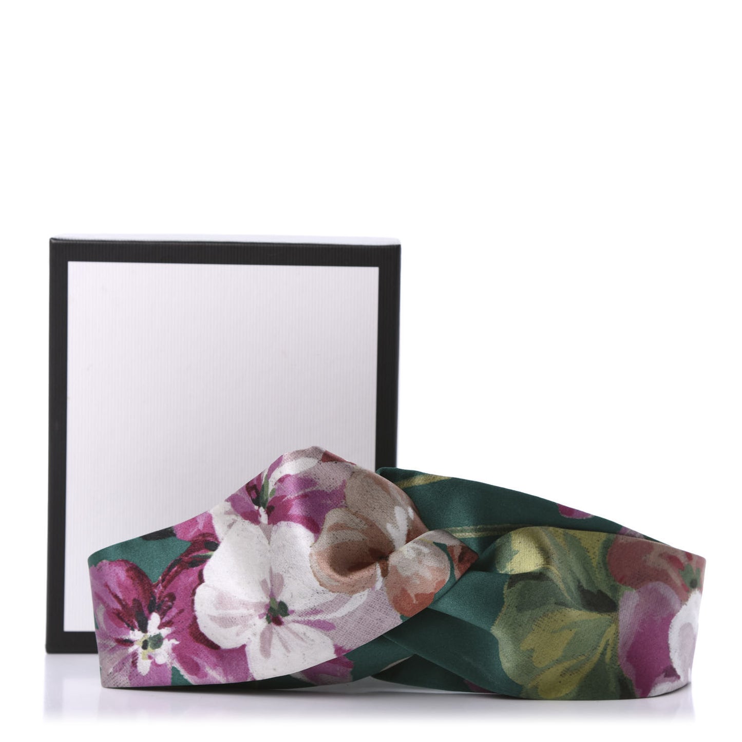 Silk Blooms Print Duchesse Headband Grass